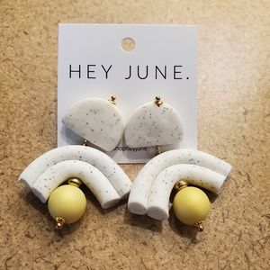 Geometric rainbow earrings (brand new)